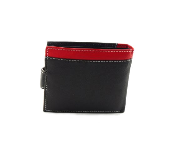 Męski portfel z czerwonym paskiem