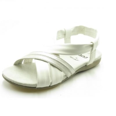 Damskie sandały Jana, kolor srebrno-biały